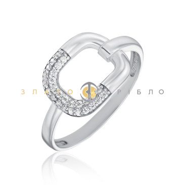 Серебряное кольцо с фианитами